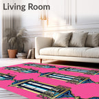 Grand Blue Balcony Ornate Repeating Rug