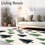 Forest Green Pine Silhouette Arrangement Rug