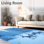 Winter Forest Herd Deer Rug