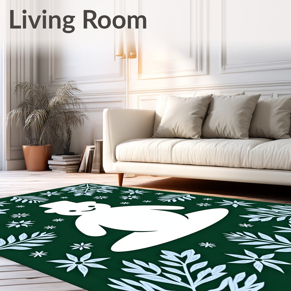 Festive Snowman Winter Garden Rug