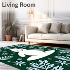 Festive Snowman Winter Garden Rug