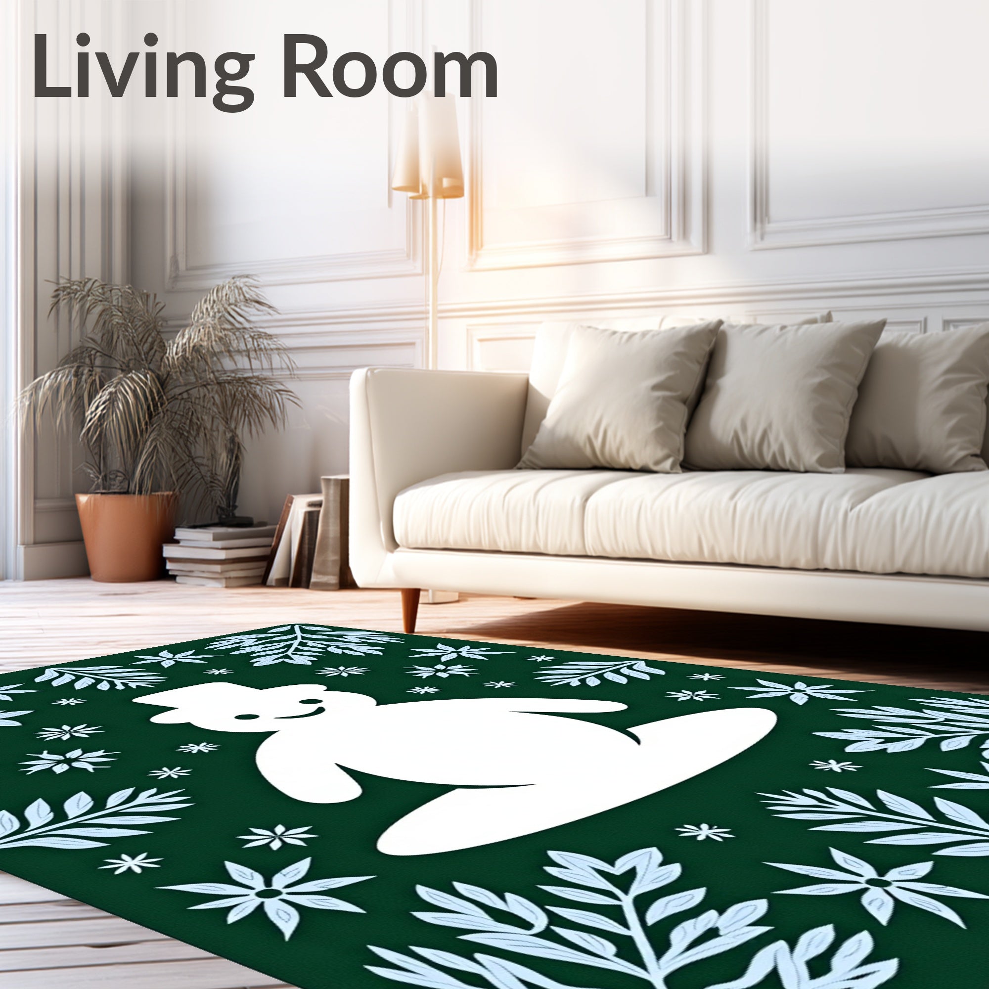 Festive Snowman Winter Garden Rug