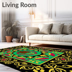 Bold Bear Floral Motif Rug