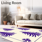 Deep Purple Pine Forest Square Rug