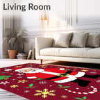 Joyful Santa Claus Christmas Characters Rug
