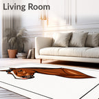 Brown Horse Head Graphic Art Rug