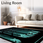Spectral Forest Night Ghosts Rug