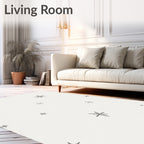 Subtle Snowflake Scatter Cream Rug
