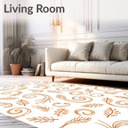 Earthy Swirl Fern Whimsical Accents Rug