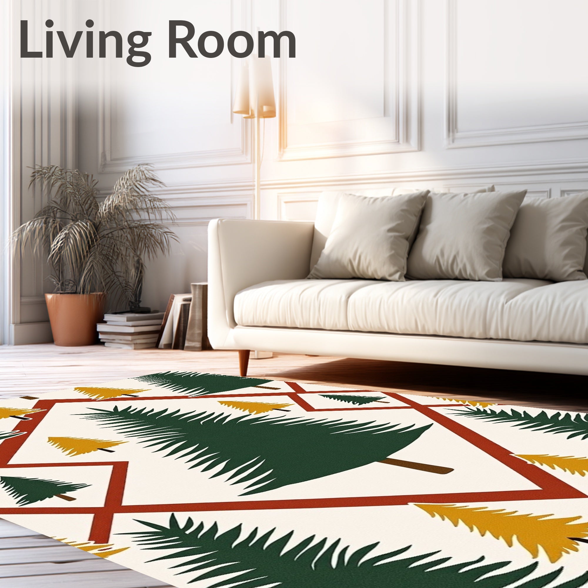 Deep Green Pine Diamond Harmony Rug