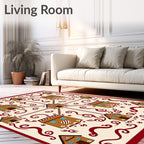 Sweet Gingerbread Village Holiday Rug