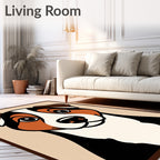 Bold Tri-color Dog Portrait Rug