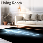 Ethereal White Spirit Glowing Figure Rug
