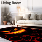Fiery Black Monster Grin Rug