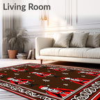 Spooky Santa Skeleton Christmas Repeat Rug