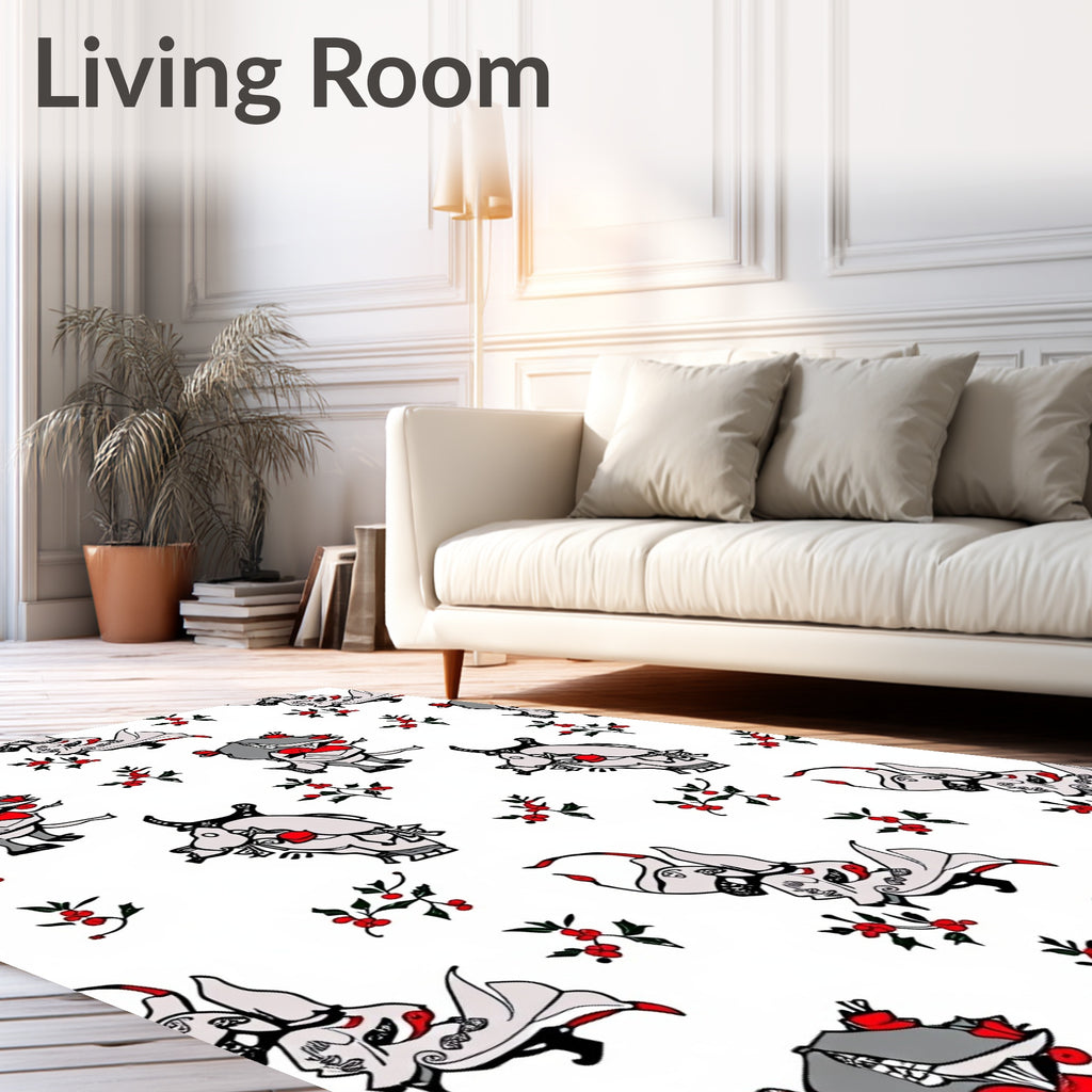 Whimsical Red Holly Creature Rapport Rug