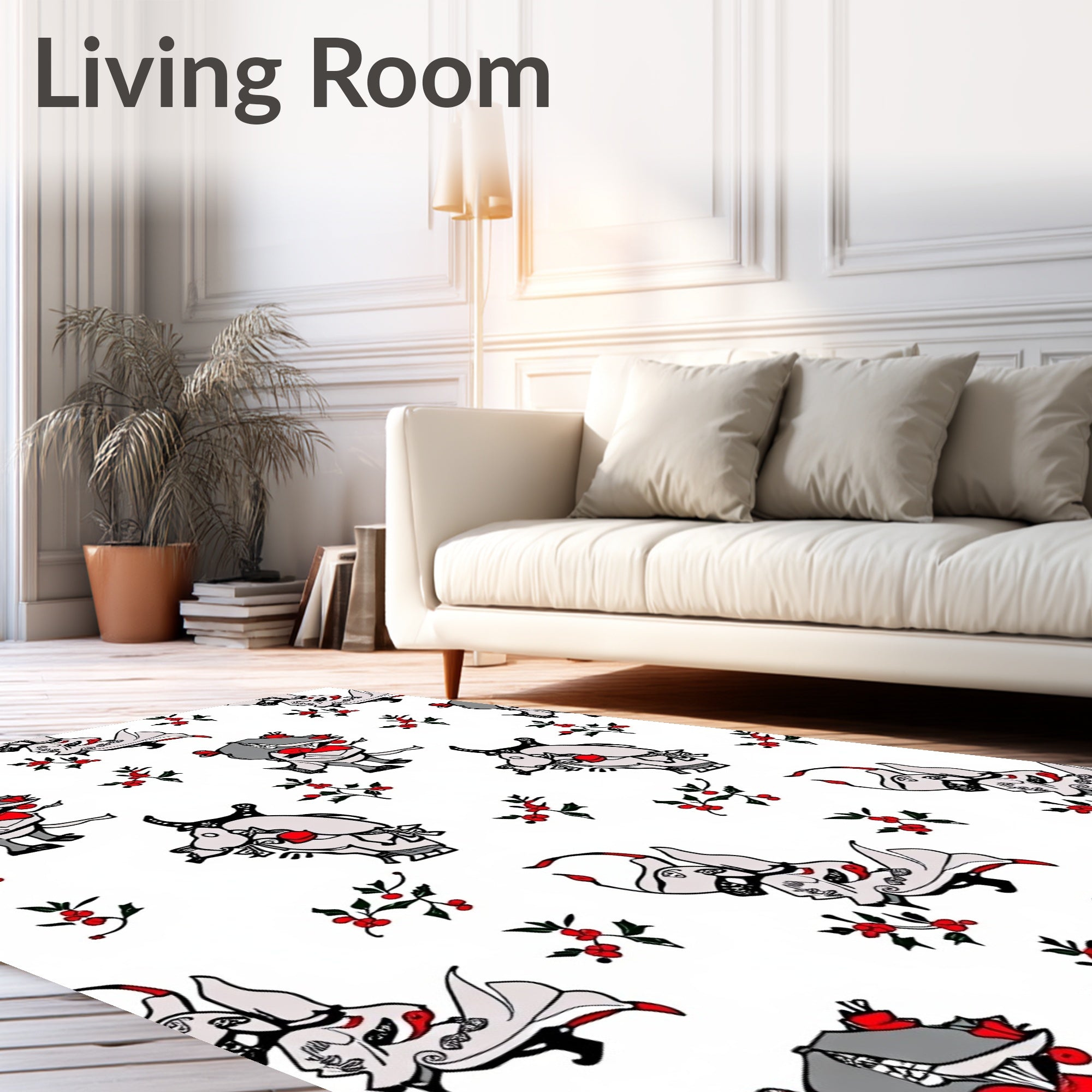 Whimsical Red Holly Creature Rapport Rug