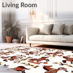 Earthy Horse Gallop Tribal Repeat Rug