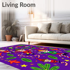Christmas Elves Candy Cane Pine Sprig Medley Rug