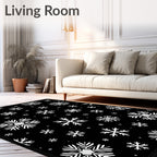Winter White Snowflake Scatter Rug