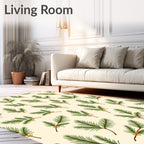 Christmas Pine Branch Repeating Pattern Rug