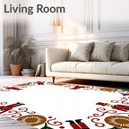 Red Soldier Nutcracker Festive Garland Rug