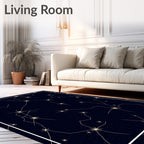 Celestial Night Sky Constellation Rug