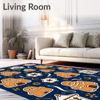 Whimsical Gingerbread Holiday Cookie Collage Rug