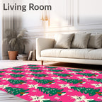 Whimsical Christmas Tree Medallion Rug