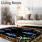 Royal Blue Nutcracker Ballet Frame Rug
