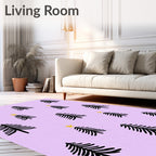 Pastel Lilac Christmas Tree Star Repeat Rug