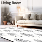 Simple Black Pine Tree Scatter Rug