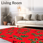 Red Holly Berry Garden Rug