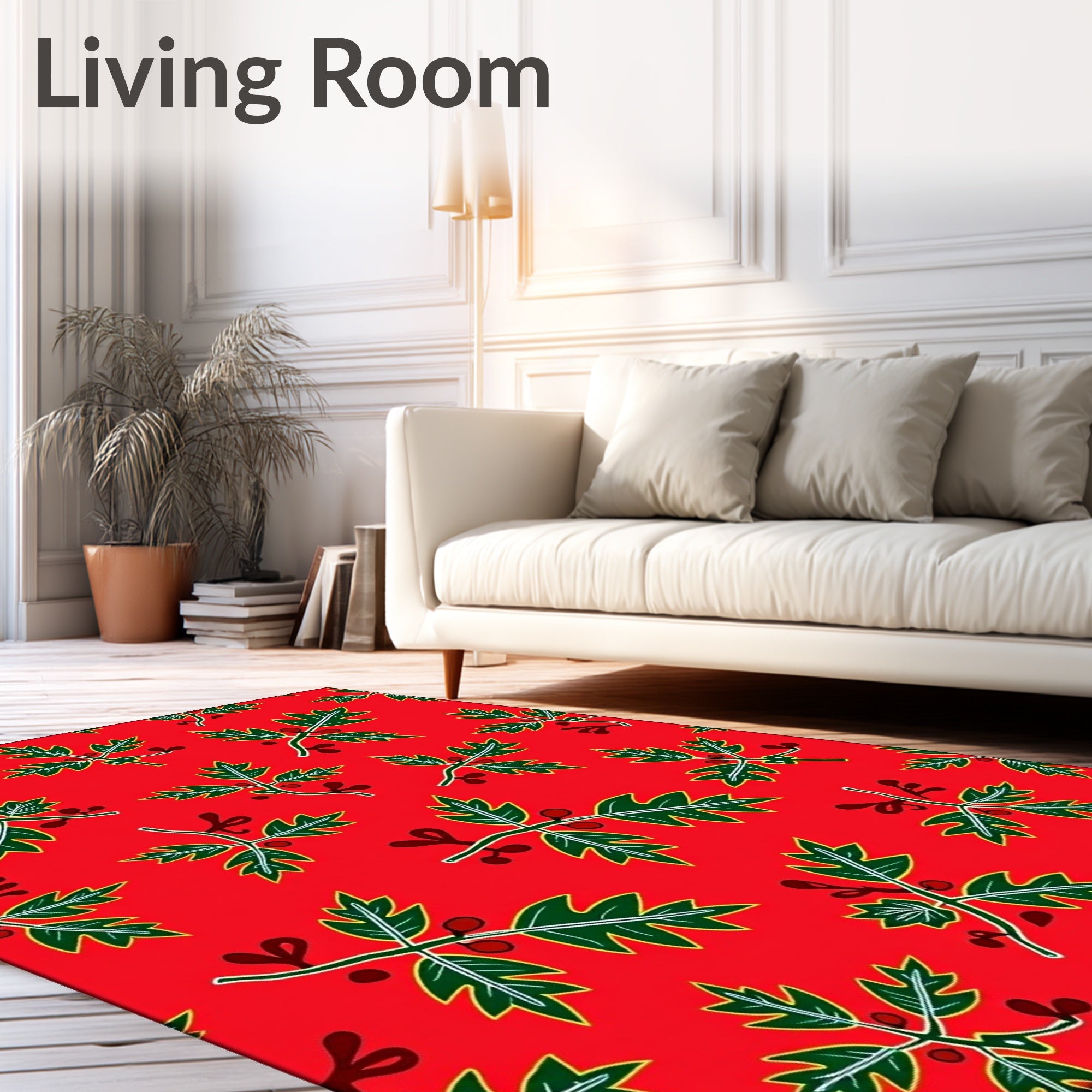 Red Holly Berry Garden Rug