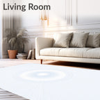 Soft White Light Burst Rug