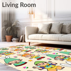 Joyful Bunny Children Spring Celebration Rug