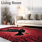 Crimson Crow Moonlight Stars Rug
