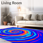 Vibrant Psychedelic Swirl Rug