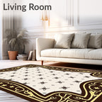 Chocolate Star Flourished Medallion Rug