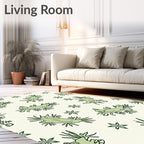 Playful Green Nudibranch Starburst Arrangement Rug