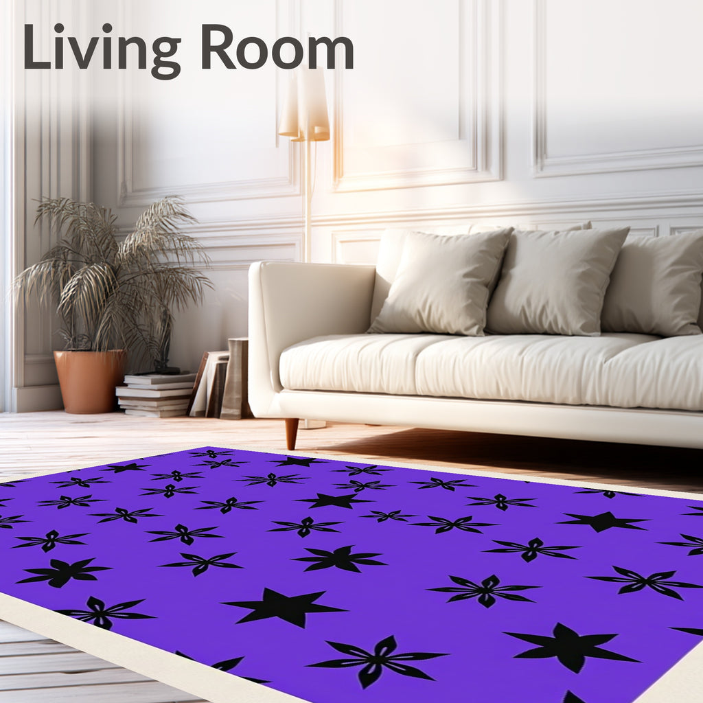 Vivid Violet Starburst Scatter Rug