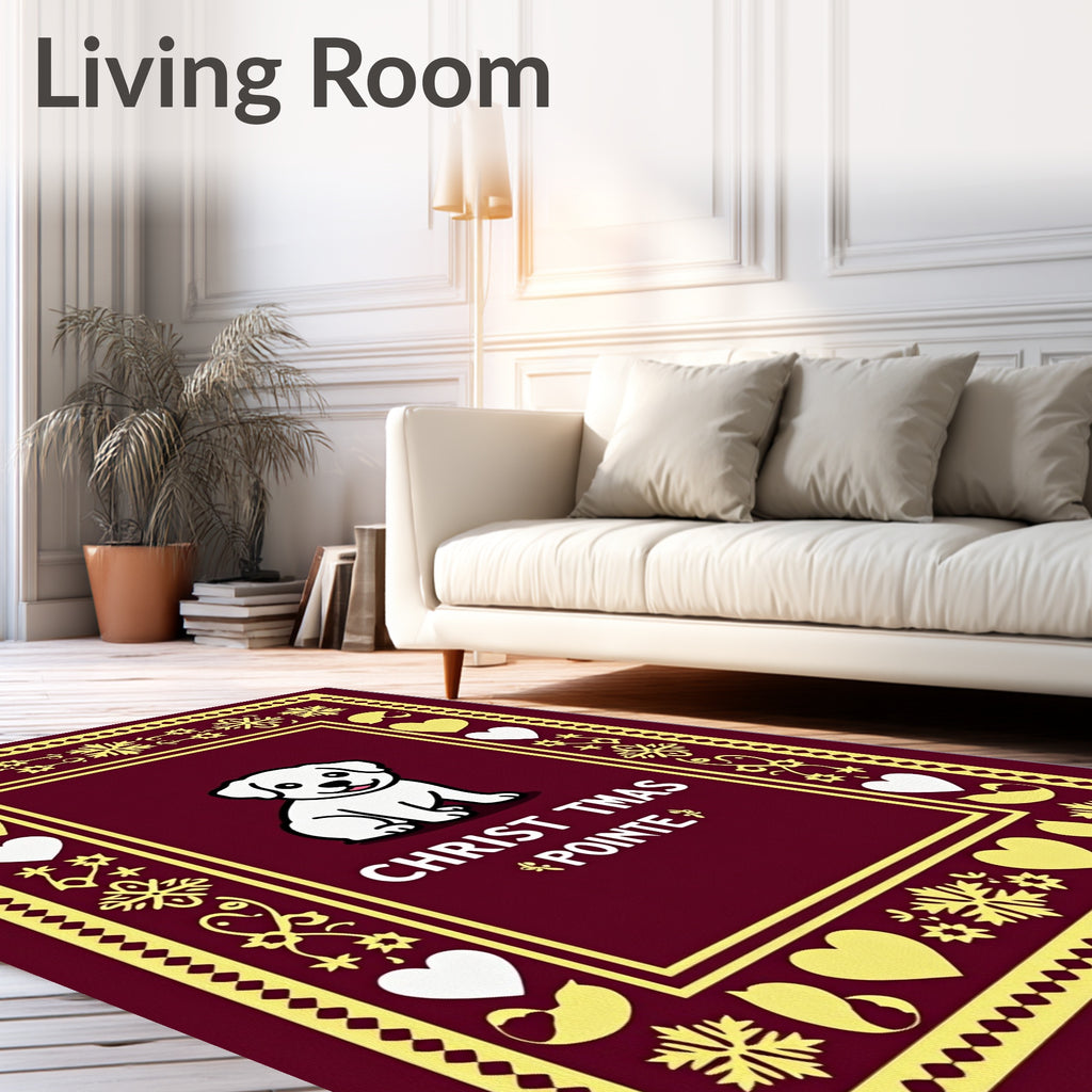 Puppy Heart Border Decorative Rug
