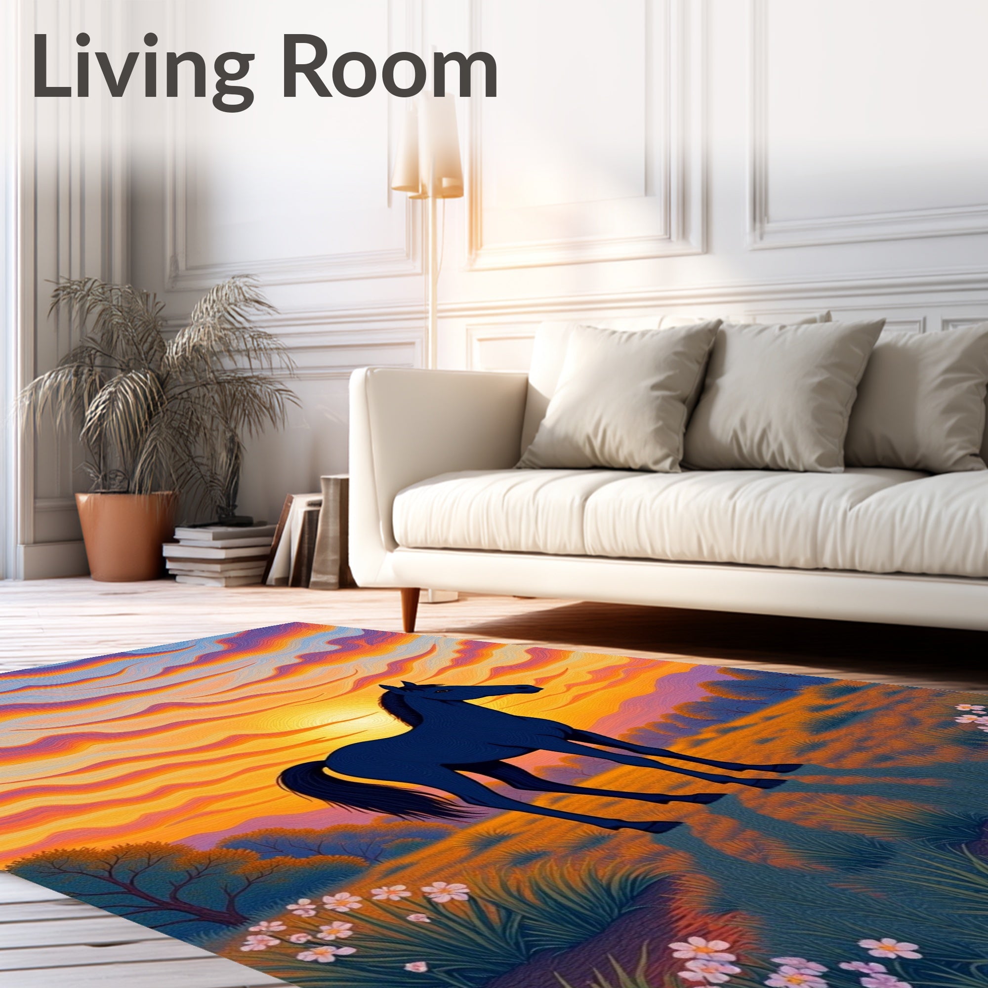 Dark Horse Sunset Sky Swirl Rug
