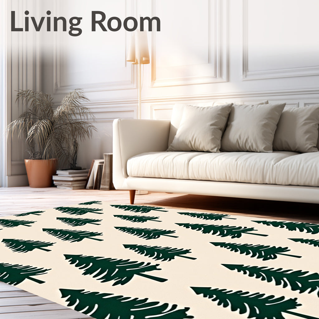 Deep Green Pine Forest Repeat Rug