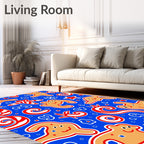 Whimsical Gingerbread Candy Swirl Rug