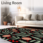 Holiday Egg Leaf Arrangement Rug