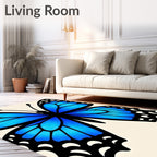 Vibrant Blue Butterfly Wing Radiance Rug