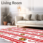 Red White Candy Swirl Cookie Rug