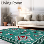 Enchanted Forest Bird Tribe Medallion Rug