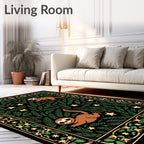 Whimsical Sloth Forest Starry Charm Rug